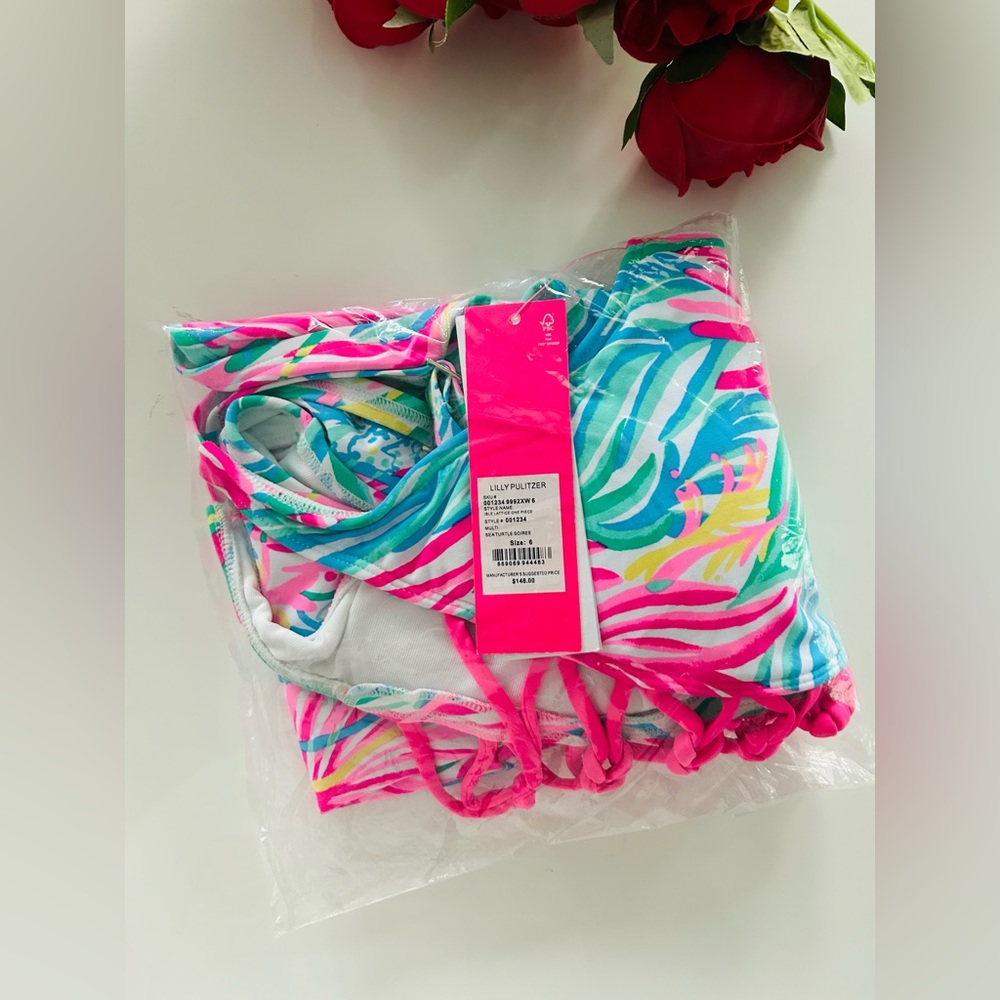 Lilly Pulitzer Isle Lattice One-Piece Swimsuit - Picture 12 of 16